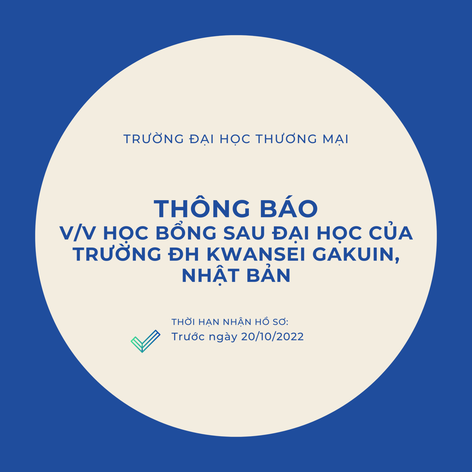 V/v học bổng sau đại học của Trường ĐH Kwansei Gakuin, Nhật Bản