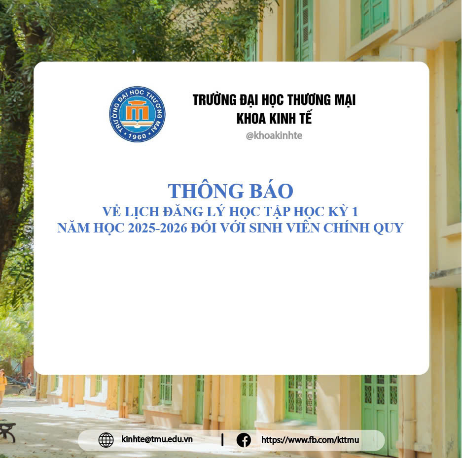THÔNG BÁO VỀ LỊCH ĐĂNG LÝ HỌC TẬP HỌC KỲ 1 NĂM HỌC 2025-2026 ĐỐI VỚI SINH VIÊN CHÍNH QUY