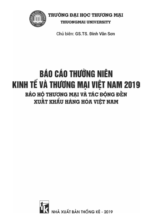 SÁCH THAM KHẢO: BÁO CÁO THƯỜNG NIÊN KINH TẾ VÀ THƯƠNG MẠI VIỆT NAM 2019